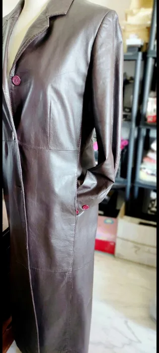 Abrigo largo de piel ovino