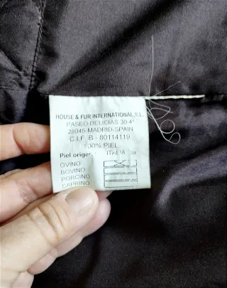 Abrigo largo de piel ovino