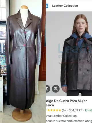 Abrigo largo de piel ovino