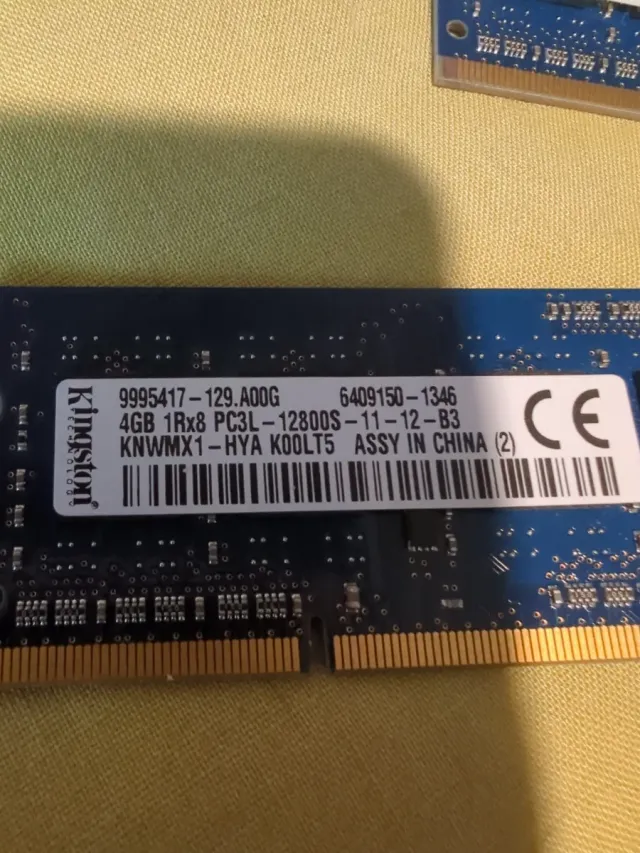 2x Kingston 4GB DDR3L SO-DIMM RAM