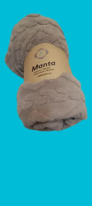 Manta Polar Calidad Superior Gris 160X220