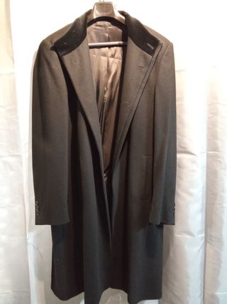 Sobretudo preto gola veludo