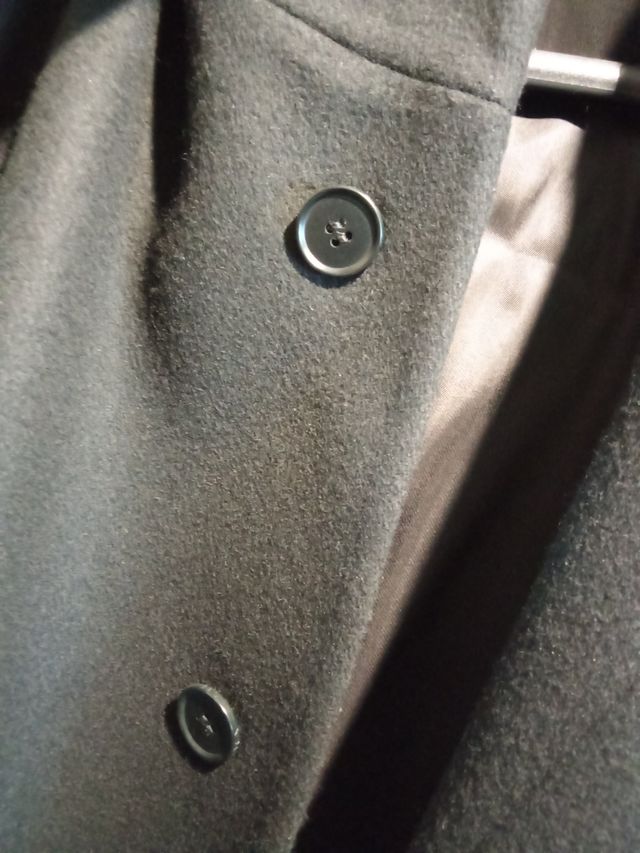 Sobretudo preto gola veludo