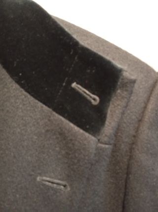 Sobretudo preto gola veludo