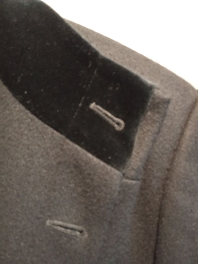 Sobretudo preto gola veludo