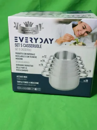 Batteria pentole Bavaria senza coperchi