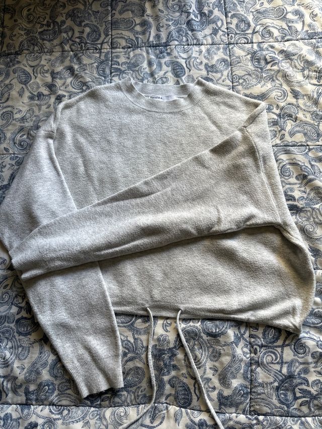 Sudadera Bershka Gris Talla S