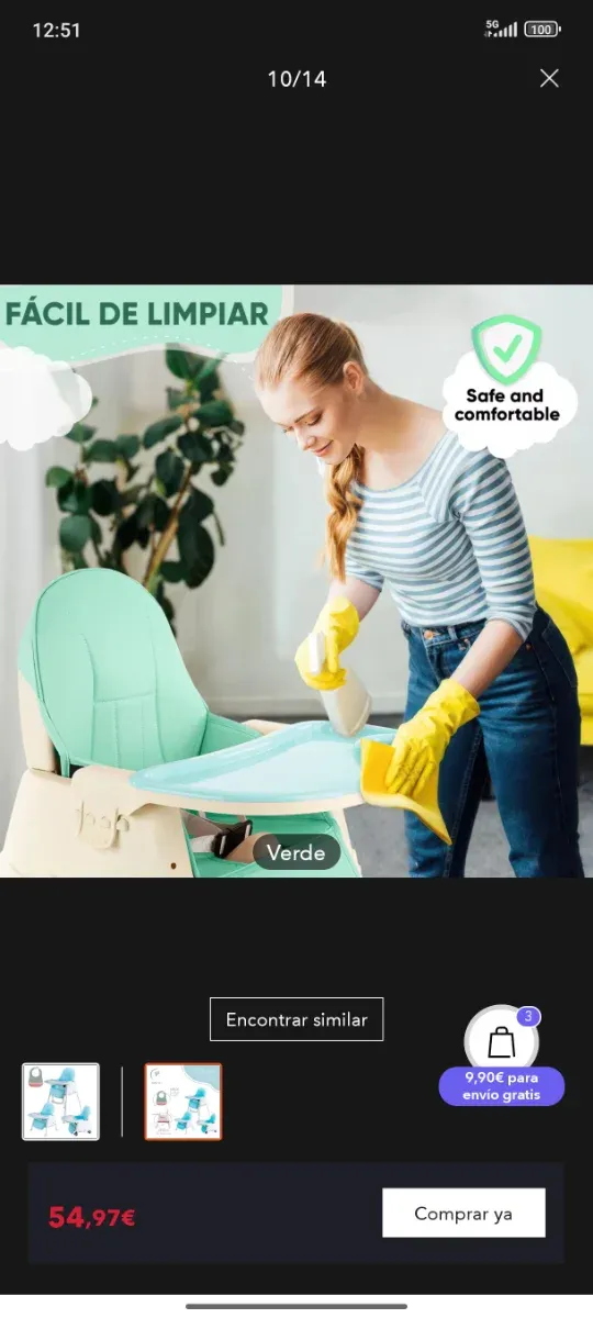 Silla comedor bebé o trona