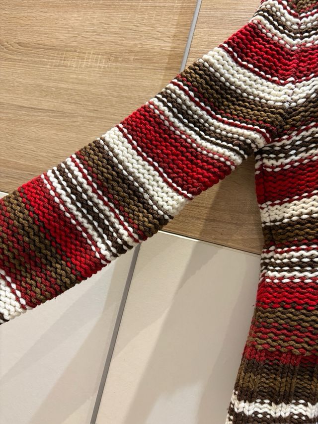 Jersey de Punto Mujer Cuello Alto Rayas