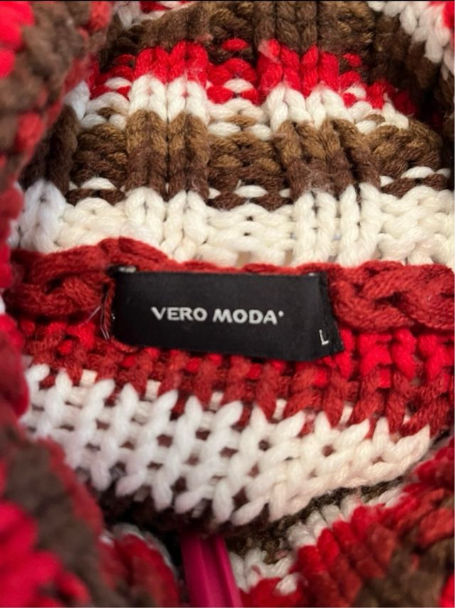 Jersey de Punto Mujer Cuello Alto Rayas