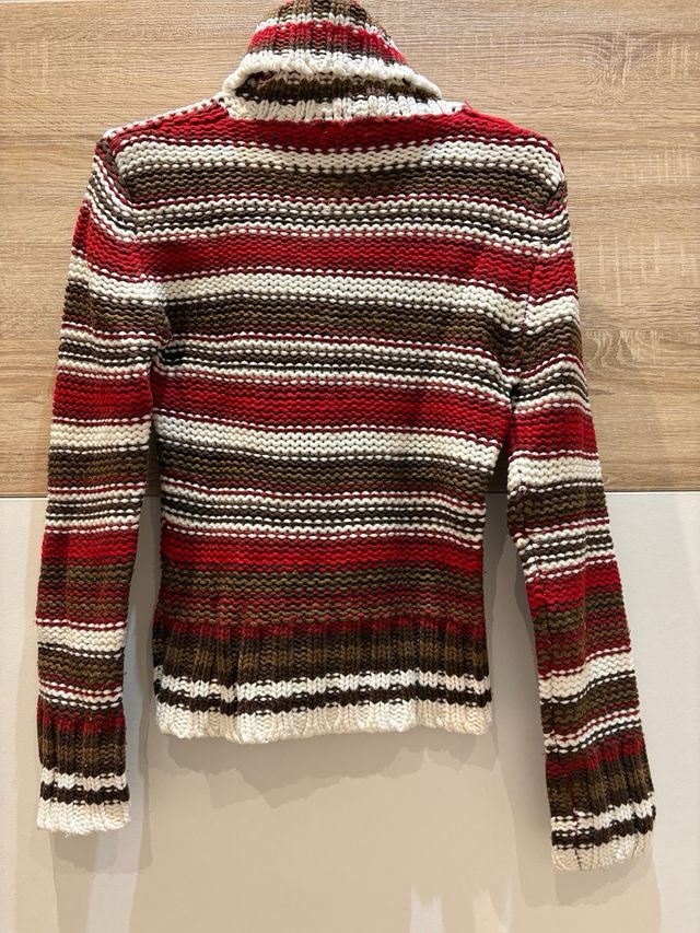 Jersey de Punto Mujer Cuello Alto Rayas