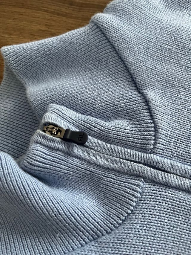 Jersey Polo Ralph Lauren Azul Media Cremallera