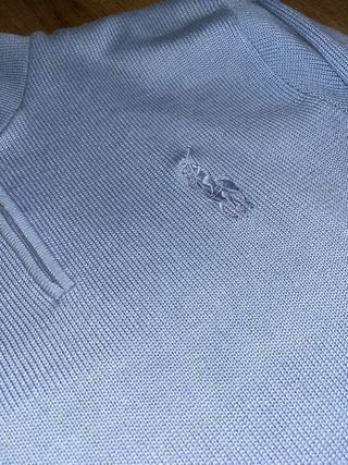 Jersey Polo Ralph Lauren Azul Media Cremallera