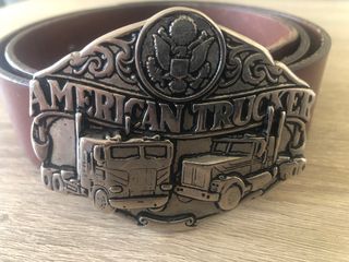 Hebilla Cinturón American Trucker Plata