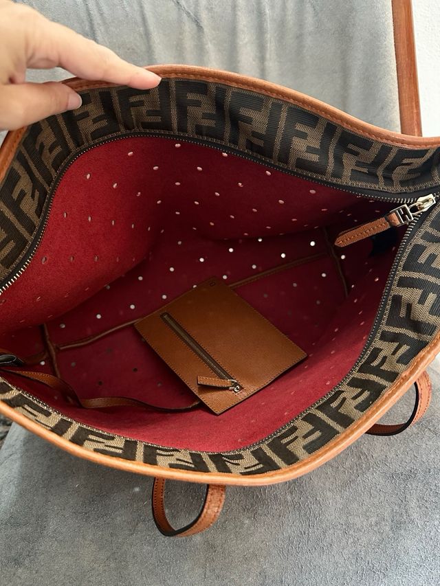 Borsa Fendi Pelle Tote Marrone