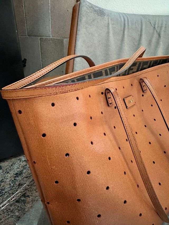 Borsa Fendi Pelle Tote Marrone