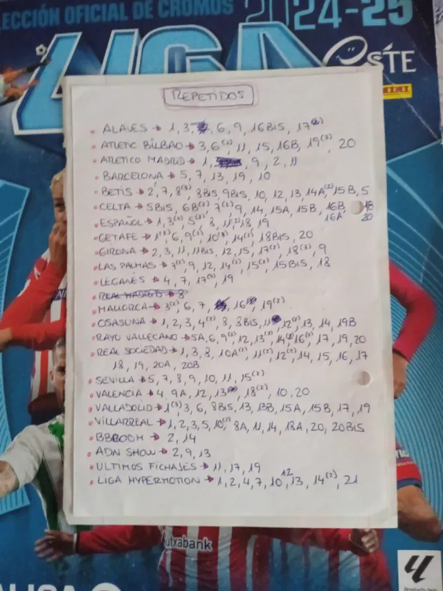 Colección Cromos Liga Este 24/25 Panini