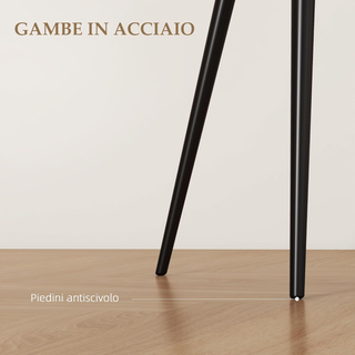 Set 2 Sedie Sala da Pranzo Imbottite in Stile Nord