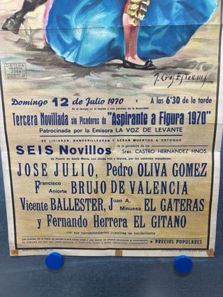 Cartel Plaza de Toros Valencia 1970