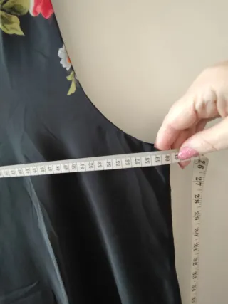 Vestido negro verano flores talla única