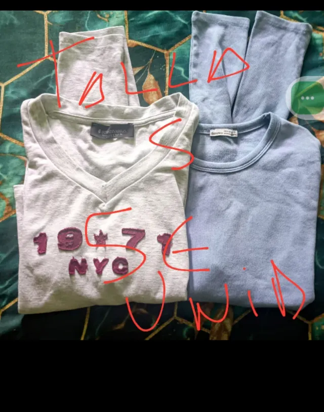 Camiseta manga larga Stradivarius gris Talla S