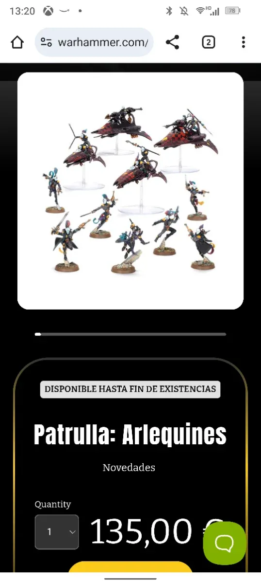 Patrulla Arlequines Warhammer