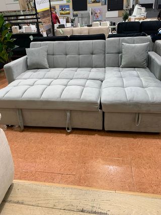 Sofá Cama Gris con Arcón Kris