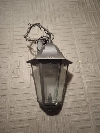 Farol de techo colgante metal y cristal