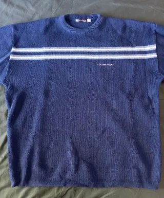 Jersey Quechua azul marino rayas