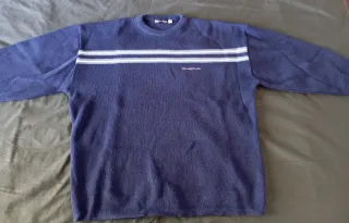 Jersey Quechua azul marino rayas