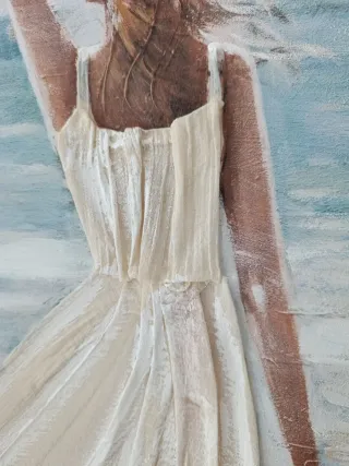 Cuadro Lienzo Mujer Playa