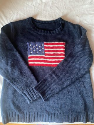 Jersey punto azul bandera americana