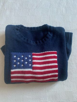 Jersey punto azul bandera americana