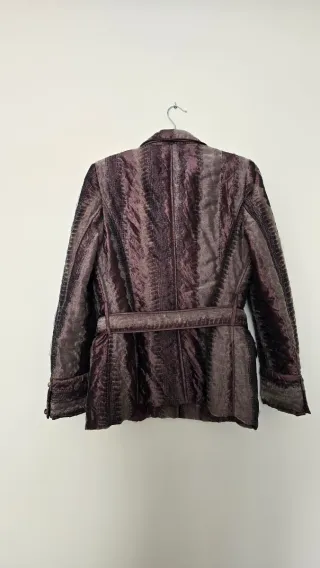 Chaqueta acolchada en beises y marrón