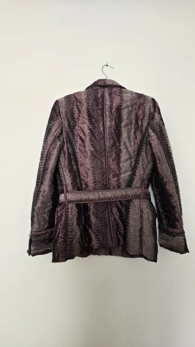 Chaqueta acolchada en beises y marrón