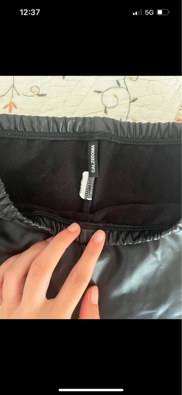 Pantalon de piel negro