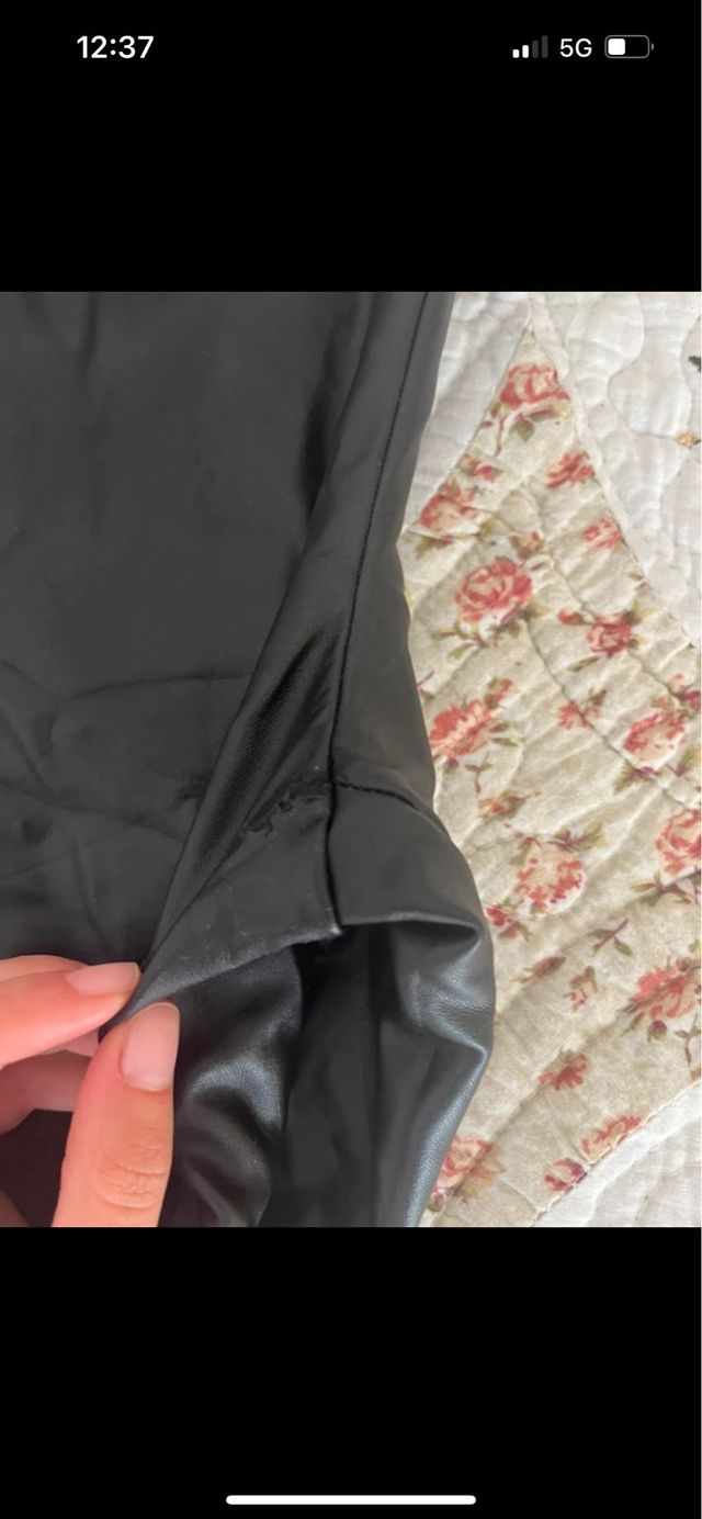 Pantalon de piel negro