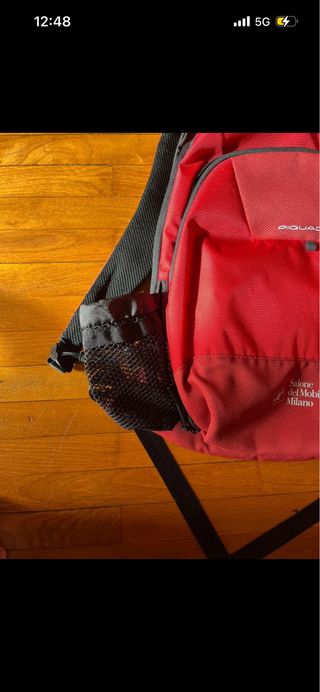 Zaino Piquadro rosso tessuto resistente