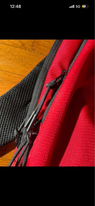 Zaino Piquadro rosso tessuto resistente