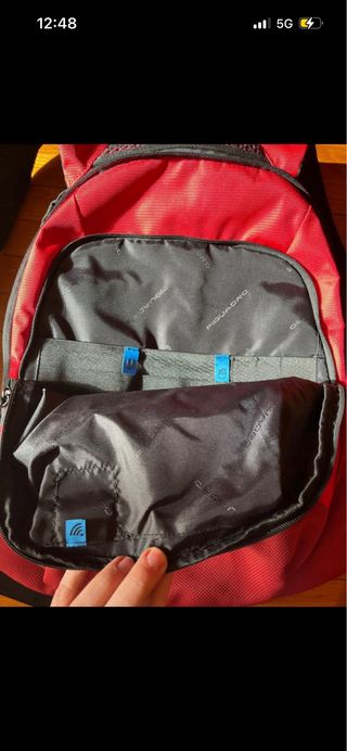 Zaino Piquadro rosso tessuto resistente