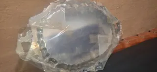 Bandeja ovalada decorada.