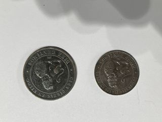 Serie completa monedas cobre República España 1870