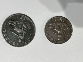 Serie completa monedas cobre República España 1870