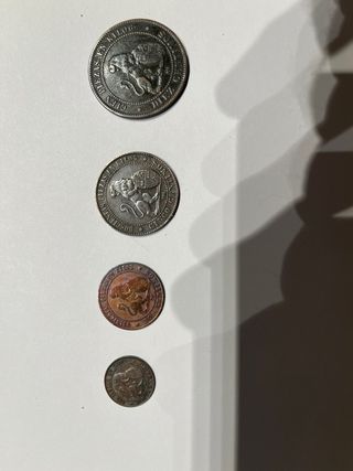 Serie completa monedas cobre República España 1870