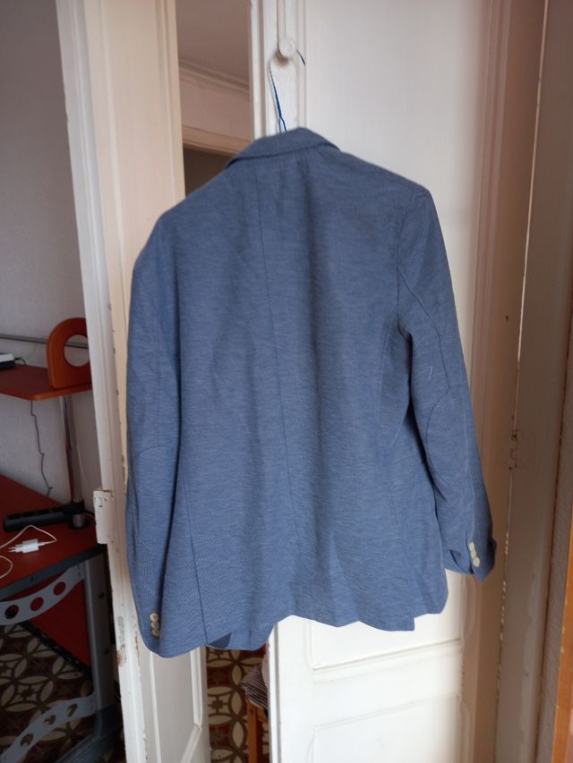 Americana Zara azul claro hombre talla 50 EUR