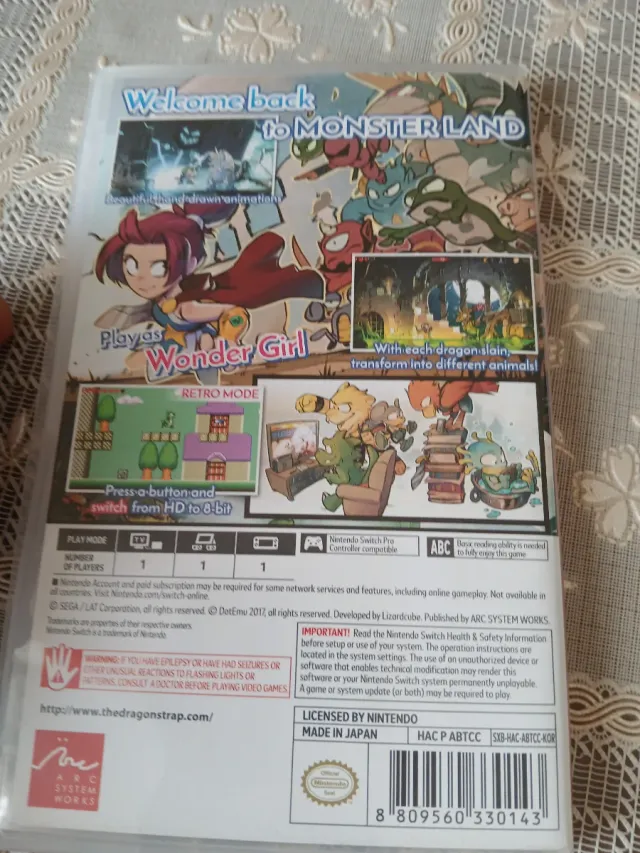 Wonder Boy: the dragon s trap Switch