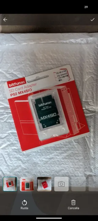 Bitfunx PS2 MX4SIO Adattatore Scheda SD Trasparent