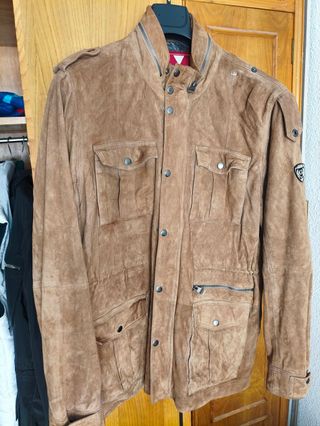 Abrigo Guess Cuero Marrón Talla XL