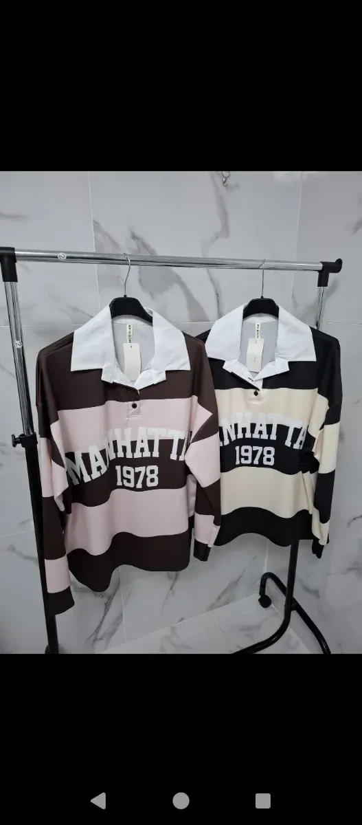 Polos de mujer beige y marrón