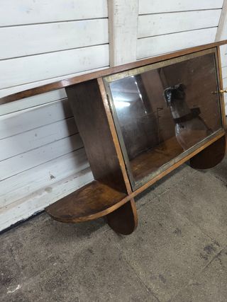 Estantería vitrina madera y cristal. Vintage